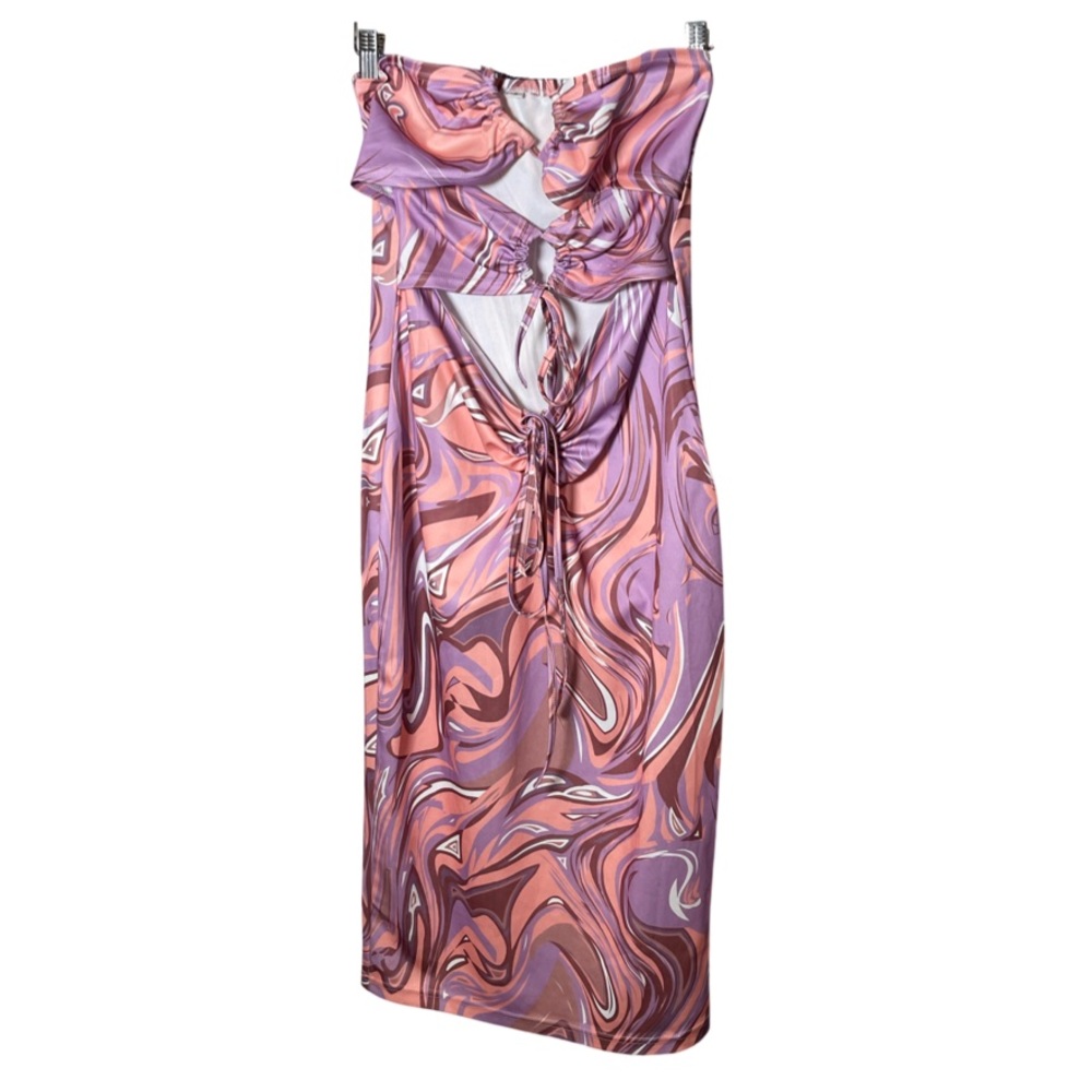Bodycon wavy color dress
